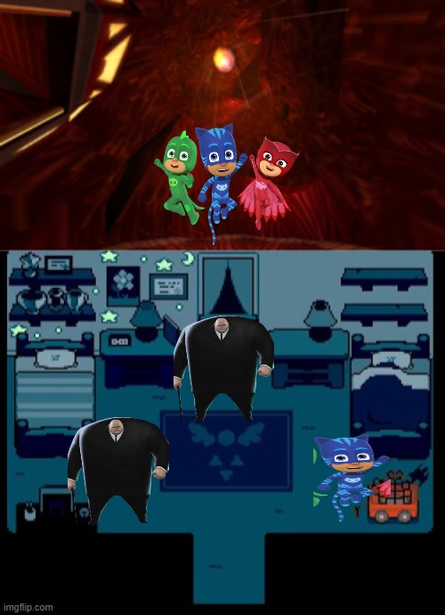 recreating dreams part 15 (oldest dream that i remember btw that's why pj mask is there) | made w/ Imgflip meme maker
