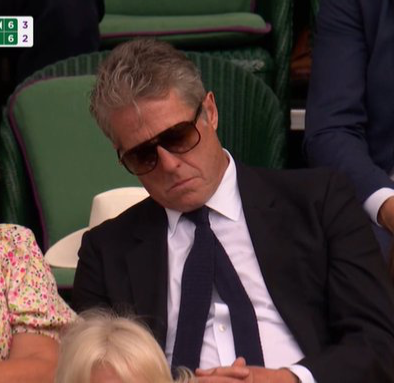 High Quality Hugh grant asleep Wimbledon Blank Meme Template