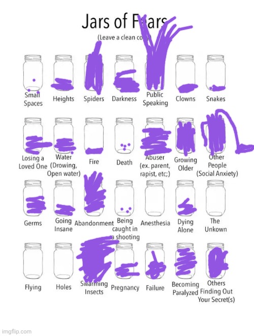 Jar of fears clear version | image tagged in jar of fears clear version | made w/ Imgflip meme maker