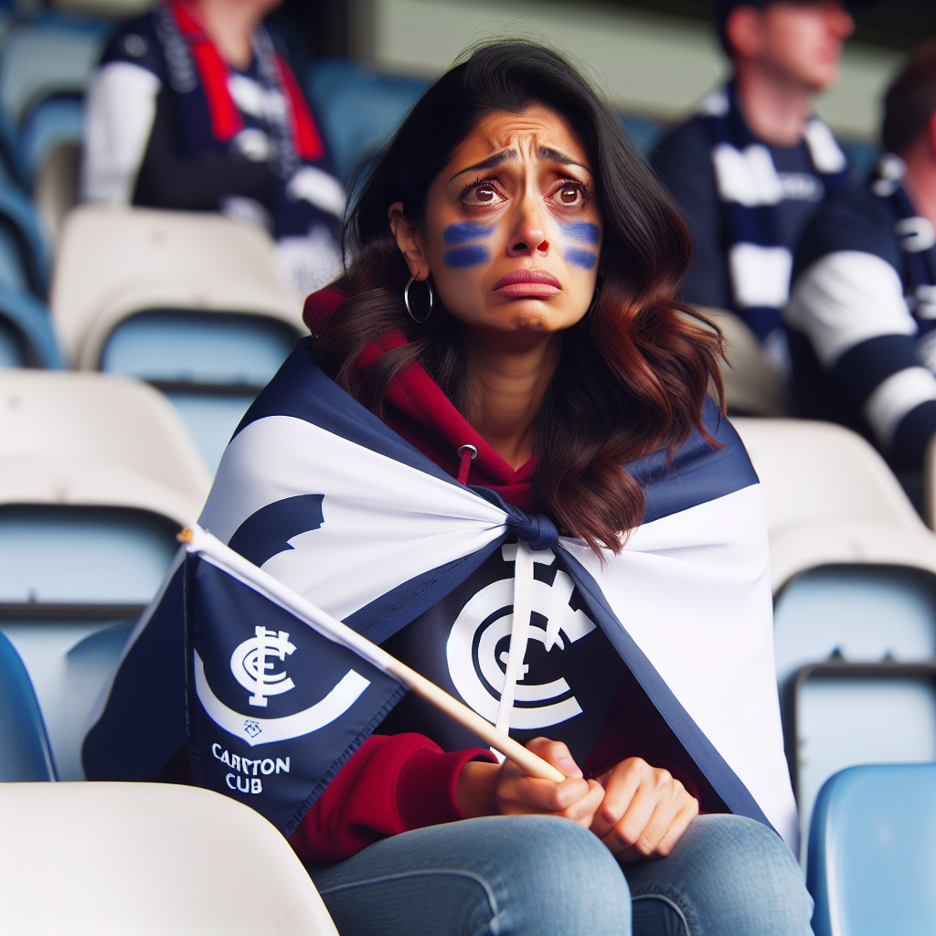 The sadest Carlton supporter of all time. Blank Meme Template