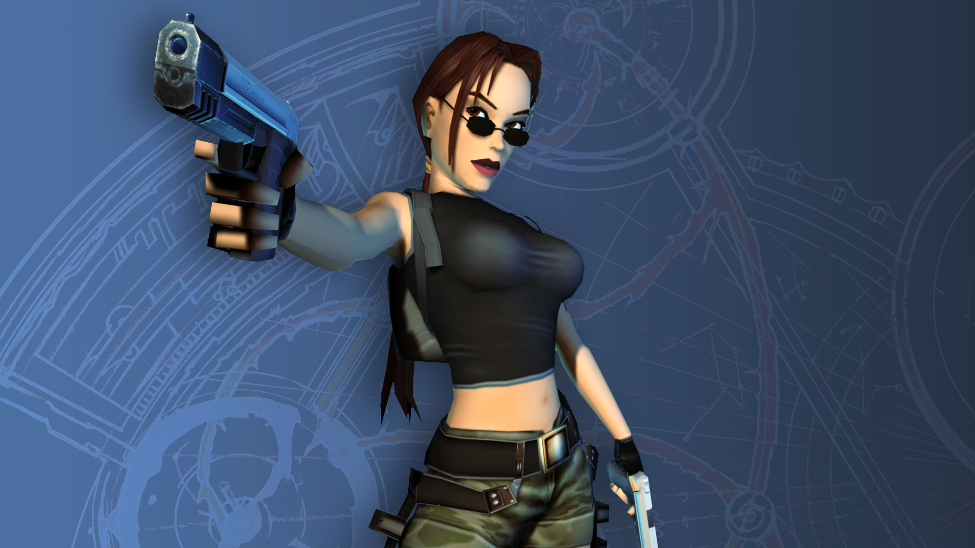 Slavic Lara Croft Blank Meme Template