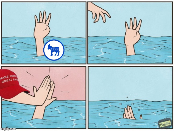 High five drown | image tagged in high five drown | made w/ Imgflip meme maker
