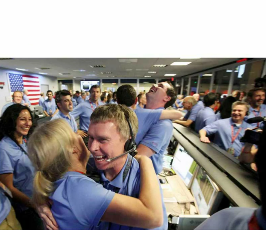 Mission Control Celebrating Blank Meme Template