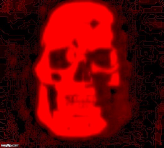 image tagged in tf2 skull emoji but deepfried by contentdeleterphotoshop | made w/ Imgflip meme maker