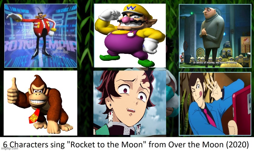 rocket to the moon meme | image tagged in rocket to the moon from over the moon,to the moon,the moon,crossover memes,dr eggman,rocket launch | made w/ Imgflip meme maker