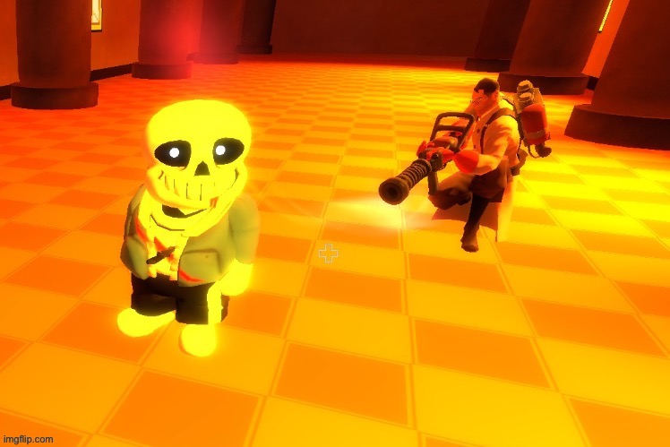 Medic healing Sans | made w/ Imgflip meme maker