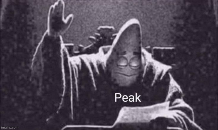 Peak | image tagged in peak | made w/ Imgflip meme maker