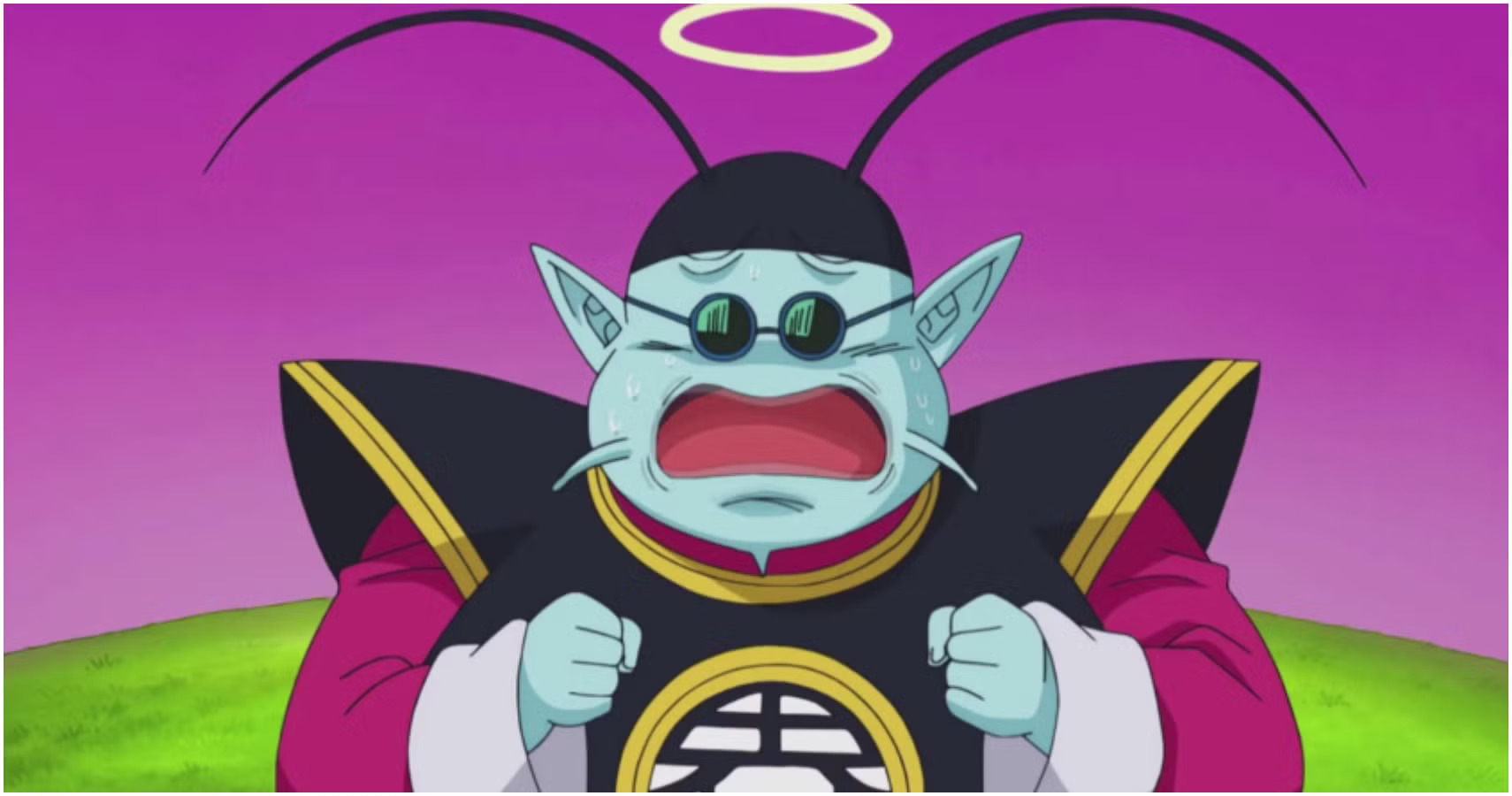 king kai scared Blank Meme Template