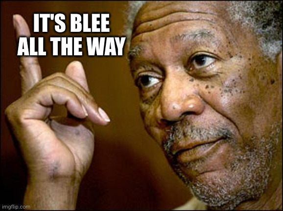 Morgan Freeman pointing | IT'S BLEE ALL THE WAY | image tagged in morgan freeman pointing | made w/ Imgflip meme maker
