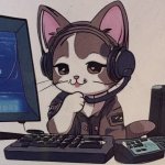 High Quality customer service cat Blank Meme Template