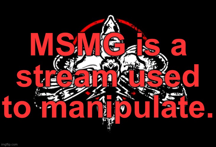 MSMG is a stream used to manipulate. | made w/ Imgflip meme maker