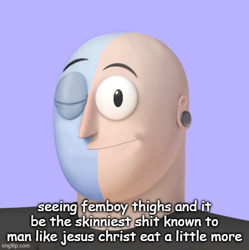 its awkward too cuz like i see ppl saying its hot and its like theres no way u find this chicken bone attractive | seeing femboy thighs and it be the skinniest shit known to man like jesus christ eat a little more | image tagged in ena | made w/ Imgflip meme maker