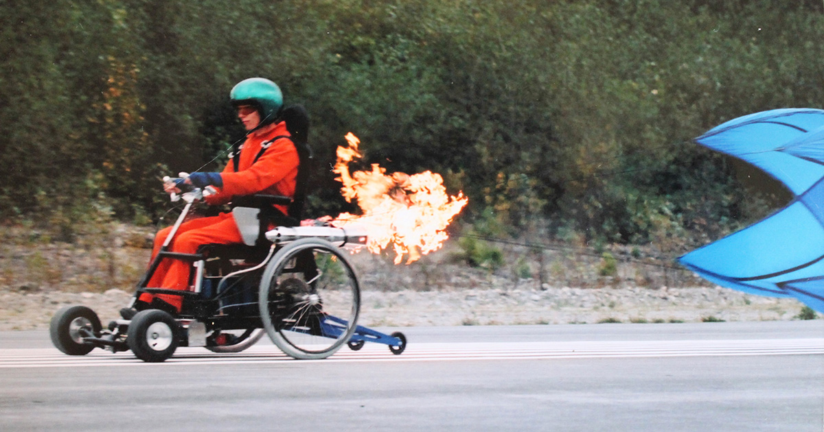 Rocket Wheelchair Blank Meme Template