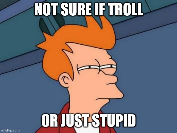 let the hate in | NOT SURE IF TROLL; OR JUST STUPID | image tagged in memes,futurama fry | made w/ Imgflip meme maker