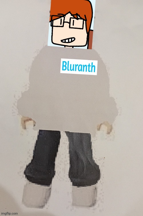 Canonically/Officially fixed the "MC works at LibertyBus" trolling. | image tagged in mc wearing a white libertybus shirt,mc,moscovio may,bluranth | made w/ Imgflip meme maker
