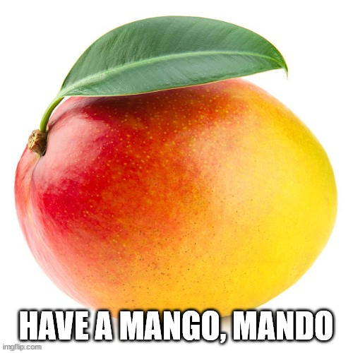 Mango | HAVE A MANGO, MANDO | image tagged in mango | made w/ Imgflip meme maker