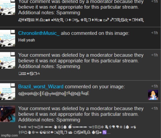 i guess these guys dont like gaster, plus i wasnt using any slurs or anything | made w/ Imgflip meme maker