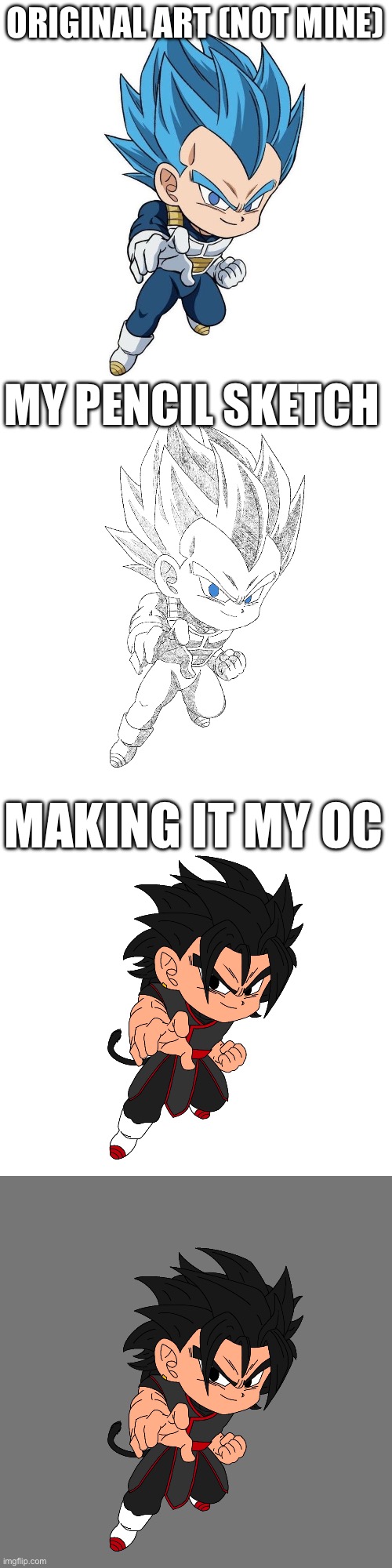 Goober Borusel (My Saiyan OC) The hair needs work, so I'll update it later | ORIGINAL ART (NOT MINE); MY PENCIL SKETCH; MAKING IT MY OC | image tagged in dbs,drawing,goober,and redlego helped with the hair and tail,oc so sans de topic null,but have a water cooler of topic | made w/ Imgflip meme maker