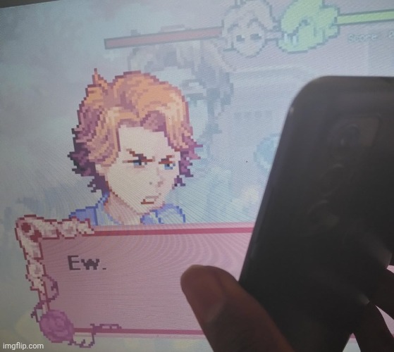 Senpai Ew | image tagged in senpai ew | made w/ Imgflip meme maker
