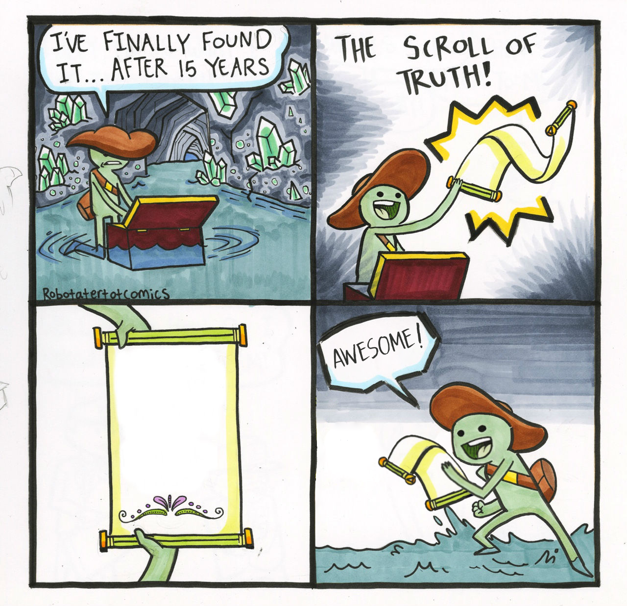 The Scroll Of Truth is Awesome Blank Meme Template