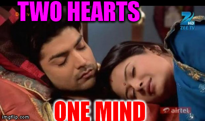 TWO HEARTS ONE MIND generated with the Imgflip Meme Generator