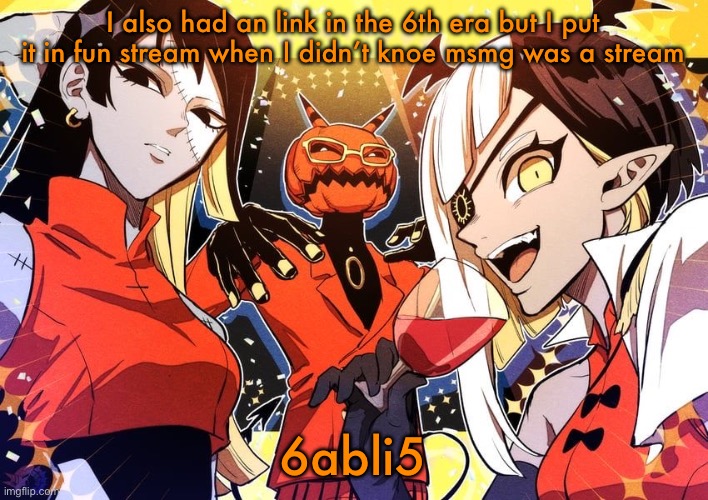 holy shit guy it my favourite music show | I also had an link in the 6th era but I put it in fun stream when I didn’t knoe msmg was a stream; 6abli5 | image tagged in holy shit guy it my favourite music show | made w/ Imgflip meme maker