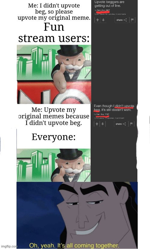 sorry if it's small this was the clearest I could make it | image tagged in it's all coming together,memes,ironic,lol,hold up | made w/ Imgflip meme maker