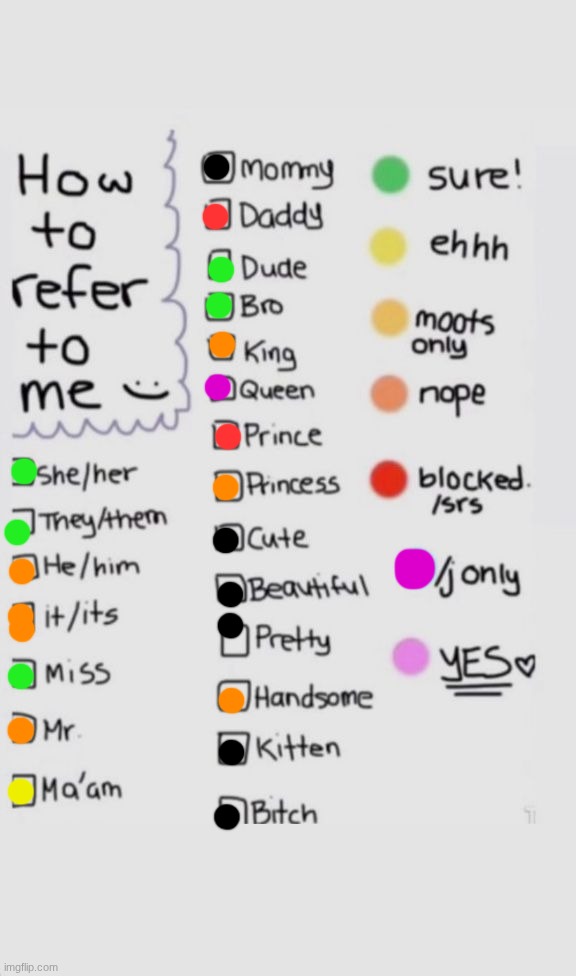 How To Refer To Me :) | image tagged in how to refer to me | made w/ Imgflip meme maker