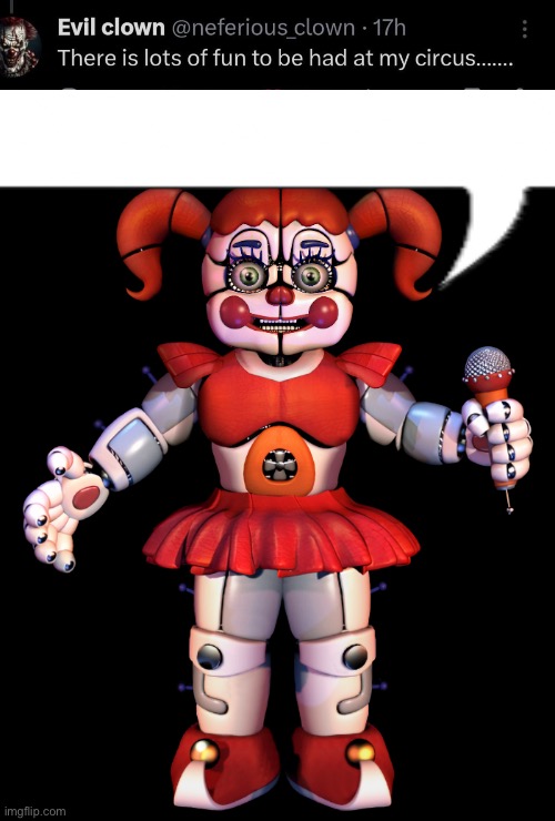 circus baby | image tagged in circus baby | made w/ Imgflip meme maker
