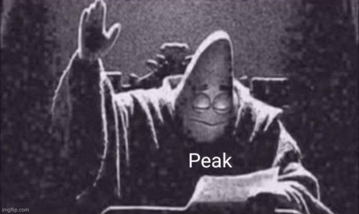 Peak | image tagged in peak | made w/ Imgflip meme maker