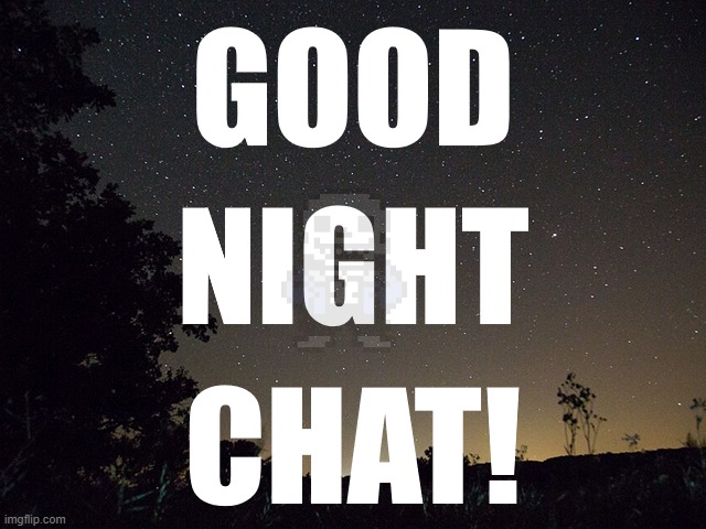GN chat! | image tagged in noomthecreator good night temp | made w/ Imgflip meme maker