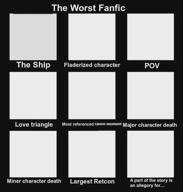 the worst fanfic Blank Meme Template