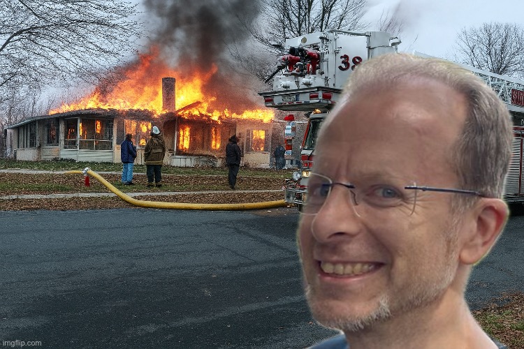 Disaster boy Blank Meme Template