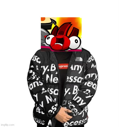 Screaming Flain | image tagged in menacing supreme jacket | made w/ Imgflip meme maker