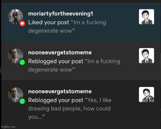 Since when did my drawings start summoning moriarty fans?? | made w/ Imgflip meme maker
