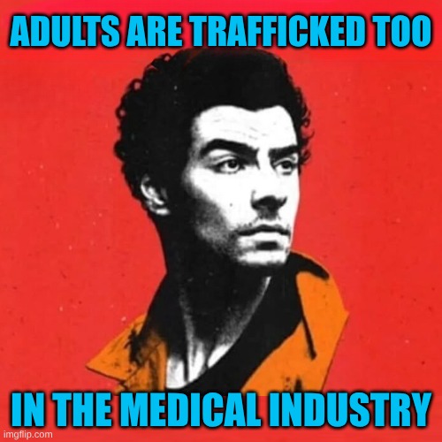 Luigi | ADULTS ARE TRAFFICKED TOO; IN THE MEDICAL INDUSTRY | image tagged in luigi,healthcare,military industrial complex,mafia,worlds biggest traffic jam,what adults see what kids see | made w/ Imgflip meme maker