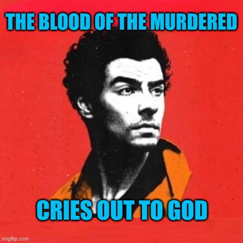 Luigi | THE BLOOD OF THE MURDERED; CRIES OUT TO GOD | image tagged in luigi,murder,blood,crying,injustice,victims | made w/ Imgflip meme maker