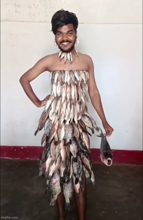 he's dressed a little fishy | made w/ Imgflip meme maker