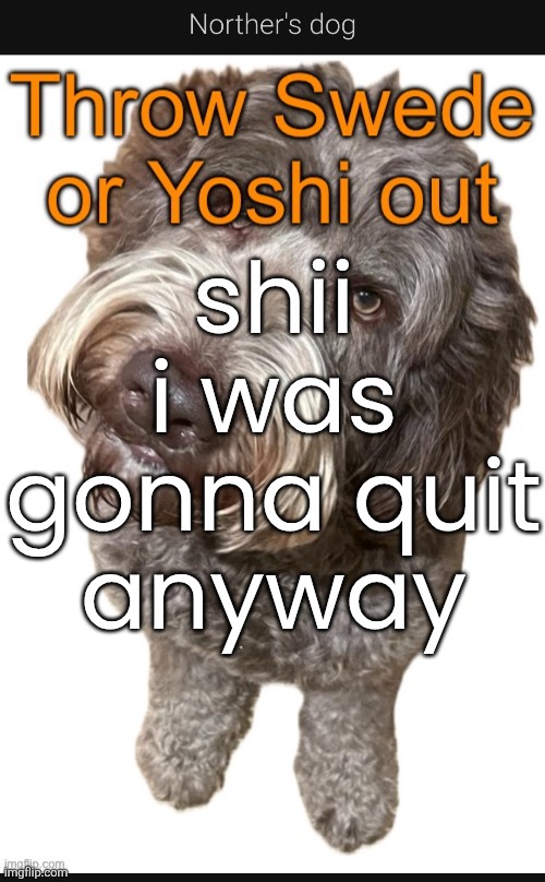 shii i was gonna quit anyway | made w/ Imgflip meme maker