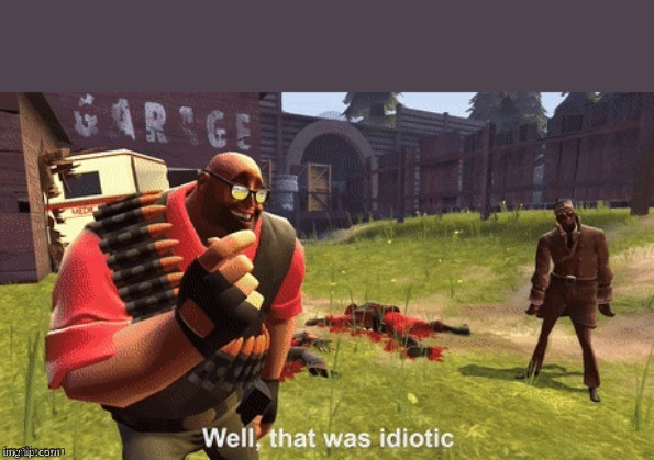 Well, that was idiotic | image tagged in well that was idiotic | made w/ Imgflip meme maker
