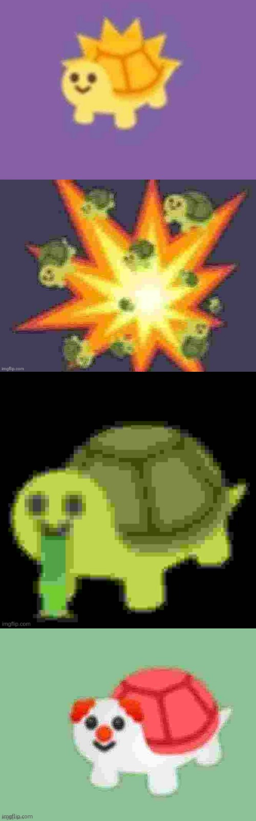 best low quality turtle? | image tagged in low quality turtle sun god,low quality turtle explosion,low quality barfing turtle,low quality turtle clown | made w/ Imgflip meme maker