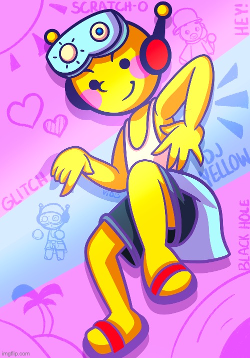 DJ Yellow (from DJ School) as a Miitopia scientist because I feel bad I’ve been gone for so long | image tagged in art,drawing,rhythm heaven | made w/ Imgflip meme maker