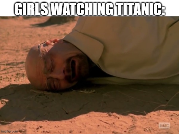 GIRLS WATCHING TITANIC: | image tagged in titanic | made w/ Imgflip meme maker