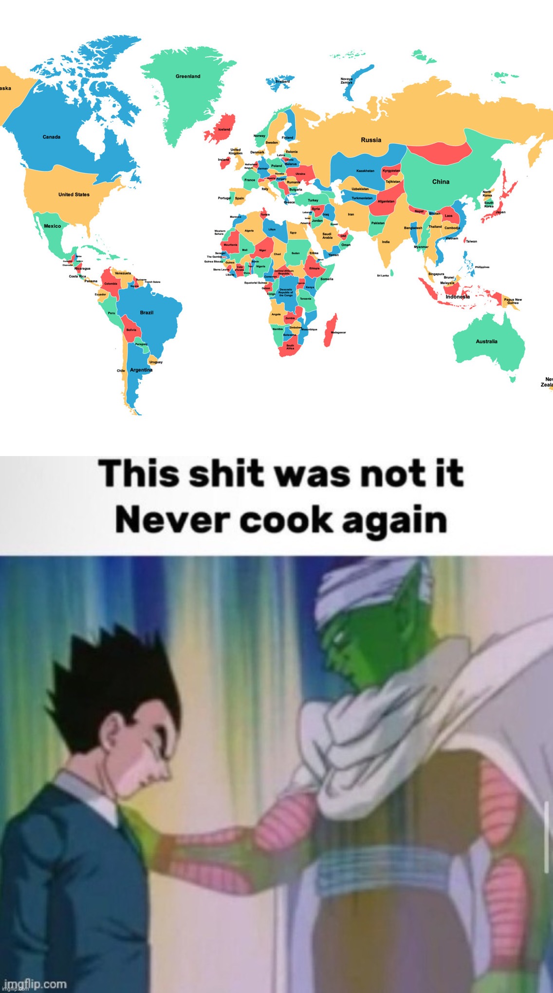 Looks normal, as long as you don’t look into Asia | image tagged in this shit was not it never cook again | made w/ Imgflip meme maker