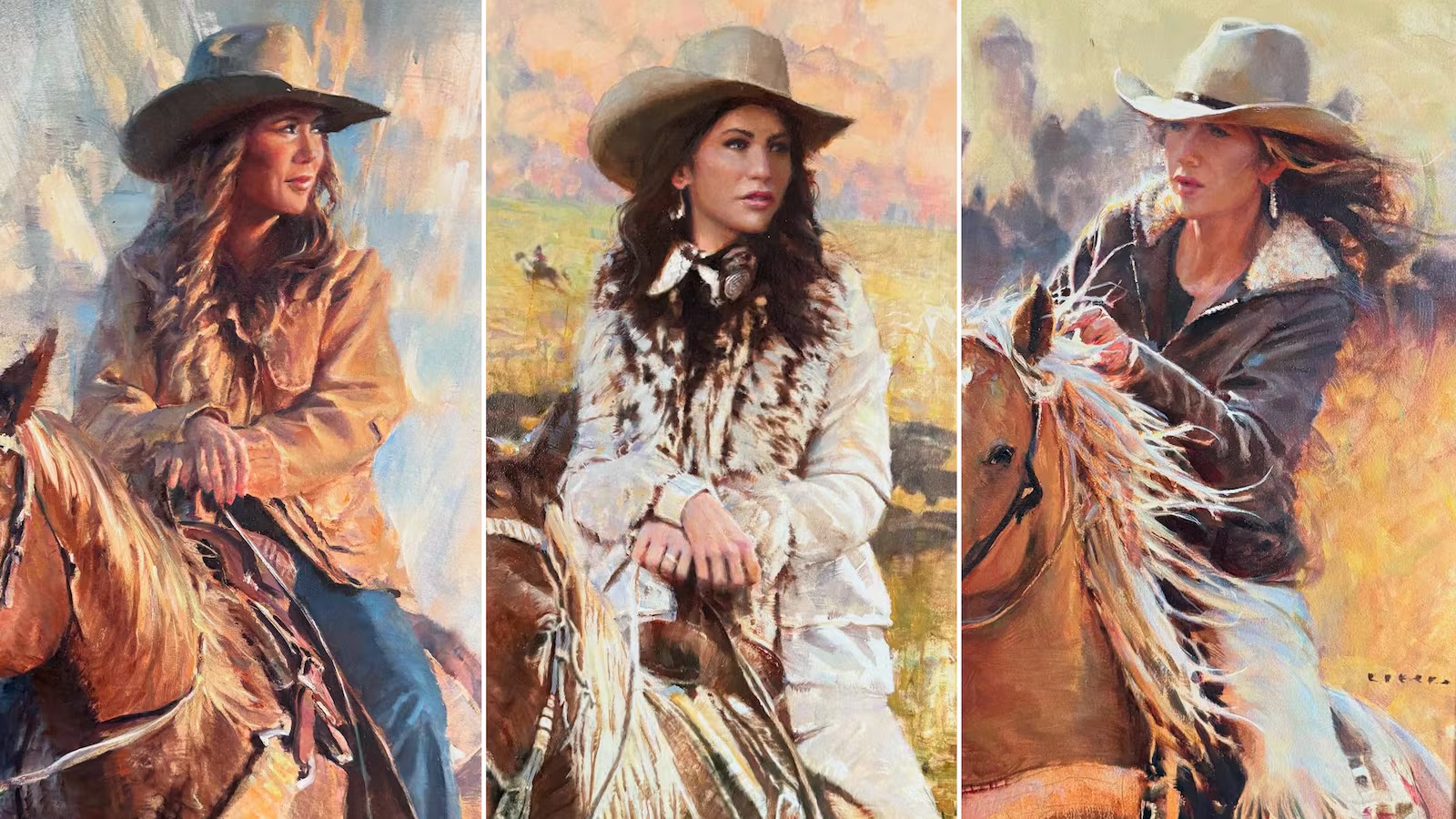 Kristi Noem Ice Queen on Horseback Blank Meme Template