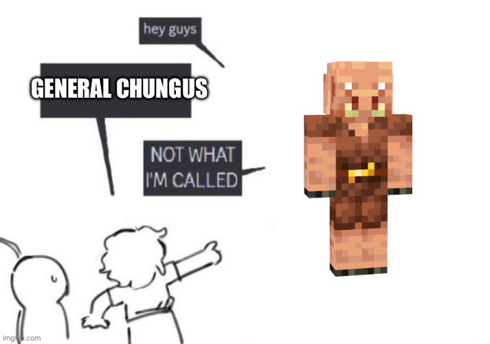 Hey Guys - NOT WHAT I'M CALLED | GENERAL CHUNGUS | image tagged in hey guys - not what i'm called | made w/ Imgflip meme maker