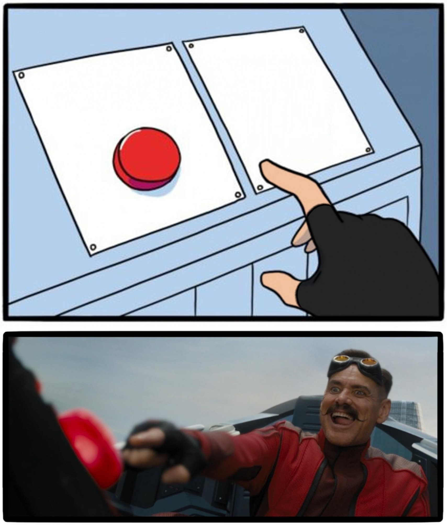one button Blank Meme Template