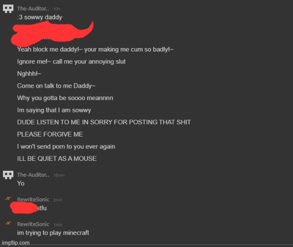 srry i deleted it i forgot to censor some stuff | made w/ Imgflip meme maker