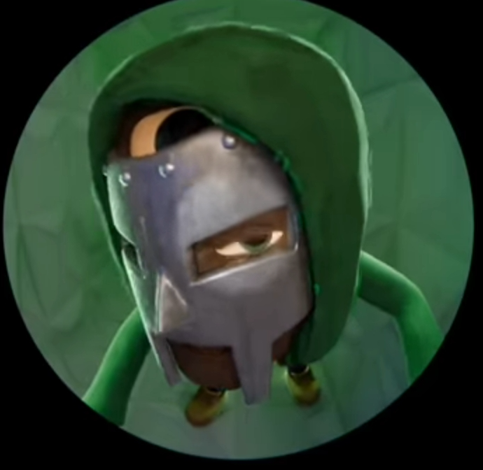 MF DOOM peeking Blank Meme Template
