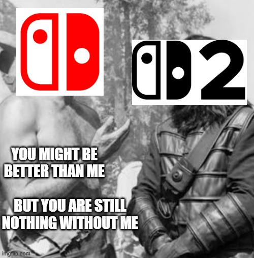 Man talking to monkey | YOU MIGHT BE BETTER THAN ME; BUT YOU ARE STILL NOTHING WITHOUT ME | image tagged in man talking to monkey | made w/ Imgflip meme maker